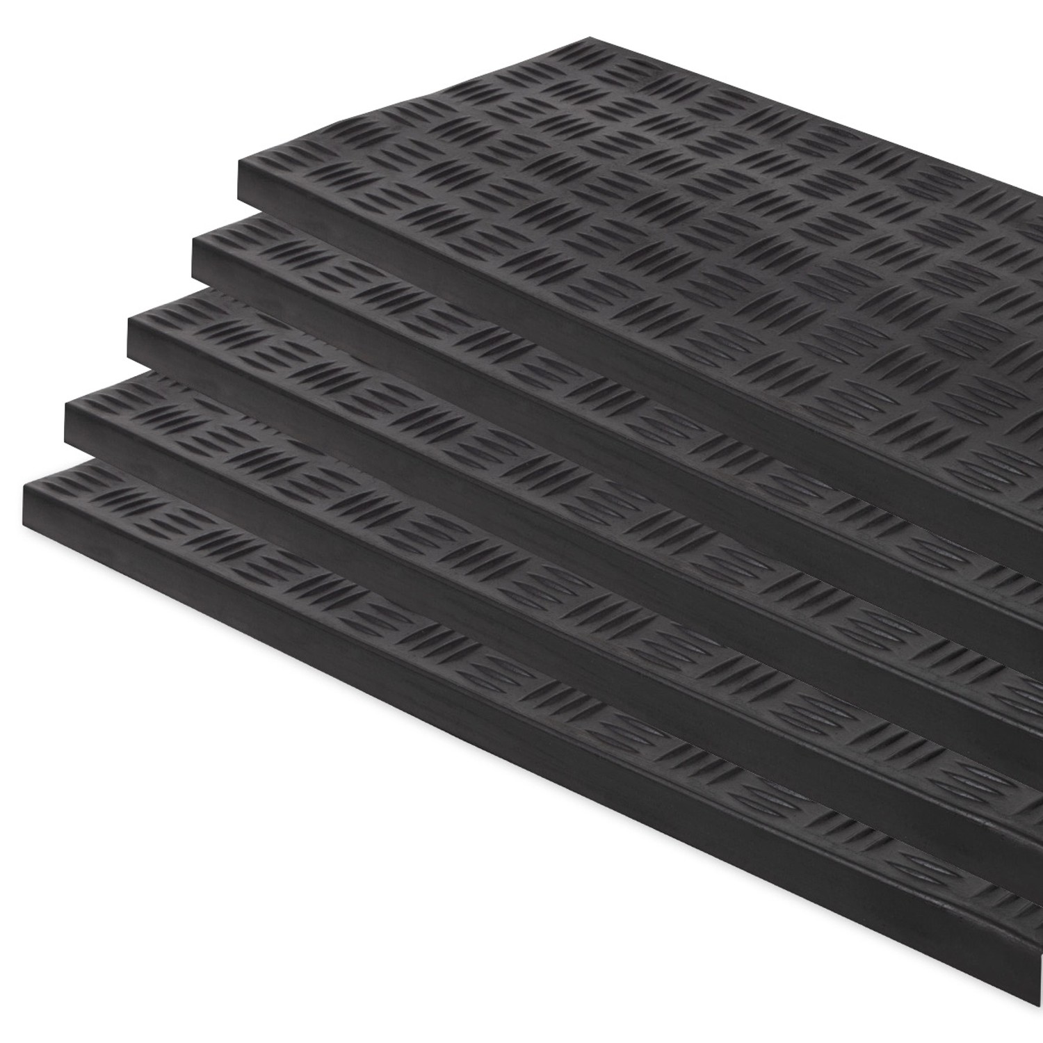 KARAT Gummi Stufenmatte Madras mit Klebestreifen 25 x 75 cm 5er-Set günstig online kaufen