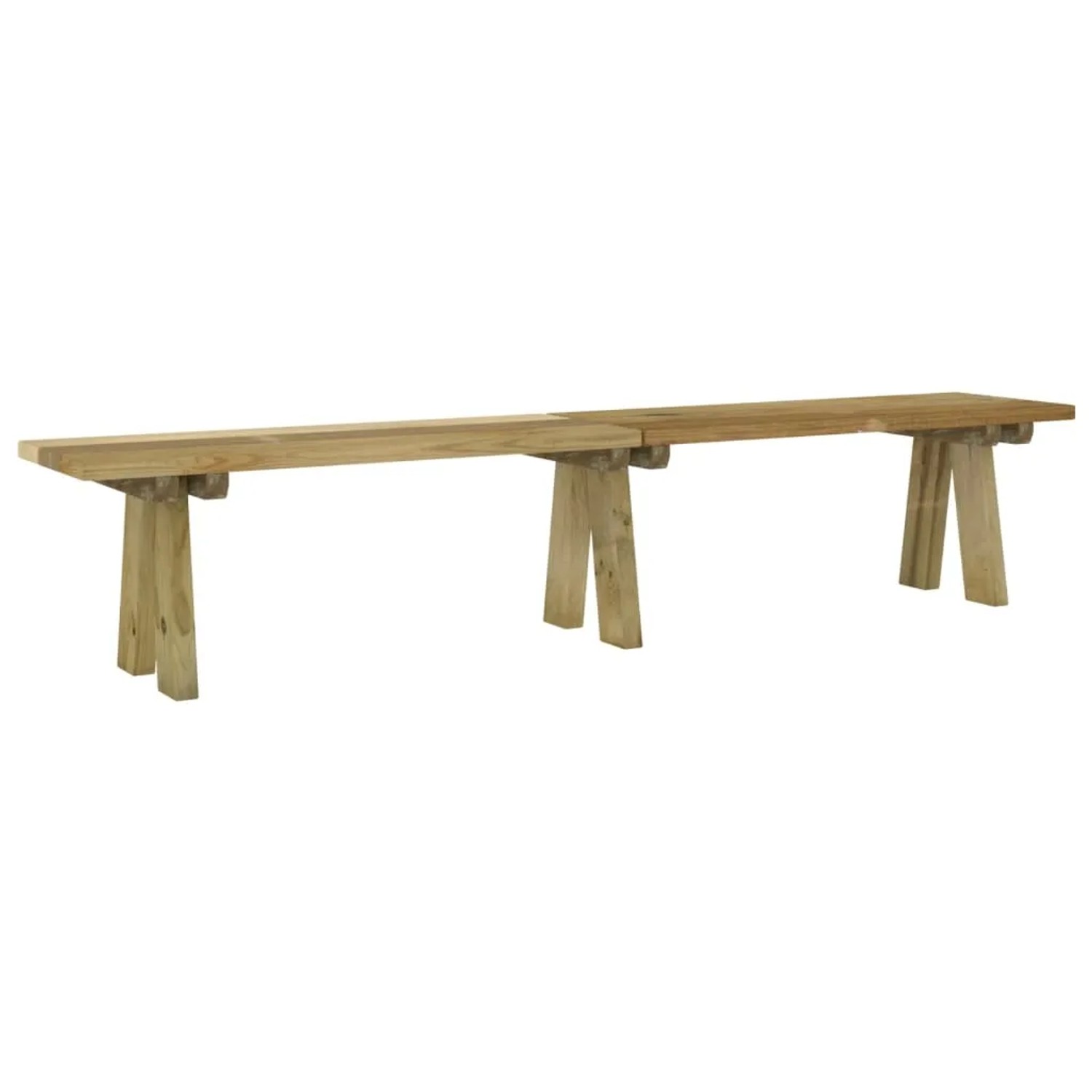 vidaXL Gartenbank 220 cm Massivholz Kiefer Imprägniert 318175