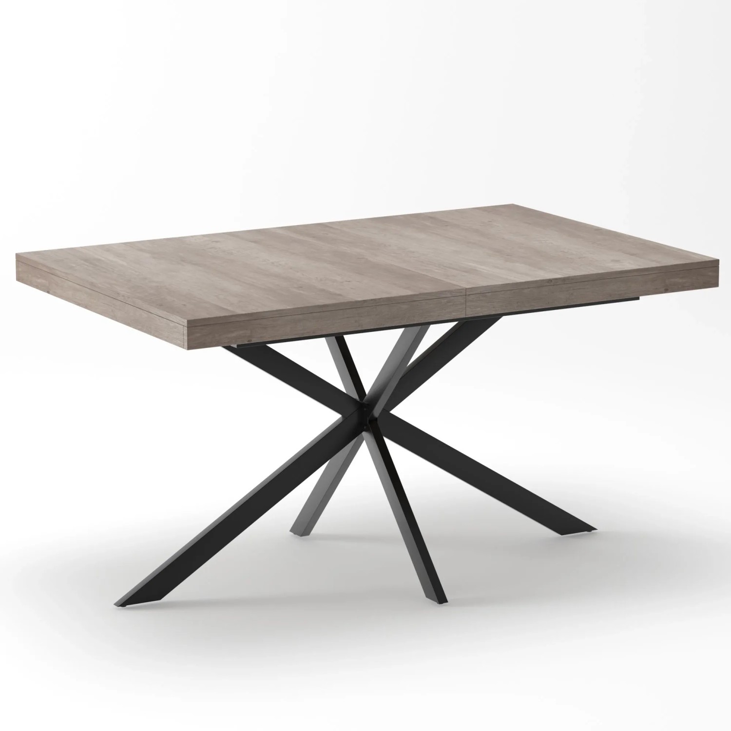okwish Esstisch mit Ausziehfunktion Stauraum Esszimmer 180x76x80cm Grau