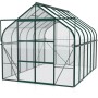 Vitavia Gewächshaus Diana 9900, 9,9 m², grün, mit geöffneter Tür. Ideal für Pflanzen, Kräuter und Gemüse.