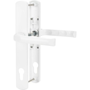 Weißer JM Meeth Schutzbeschlag Nr. 600 für Haus- und Nebeneingangstüren.