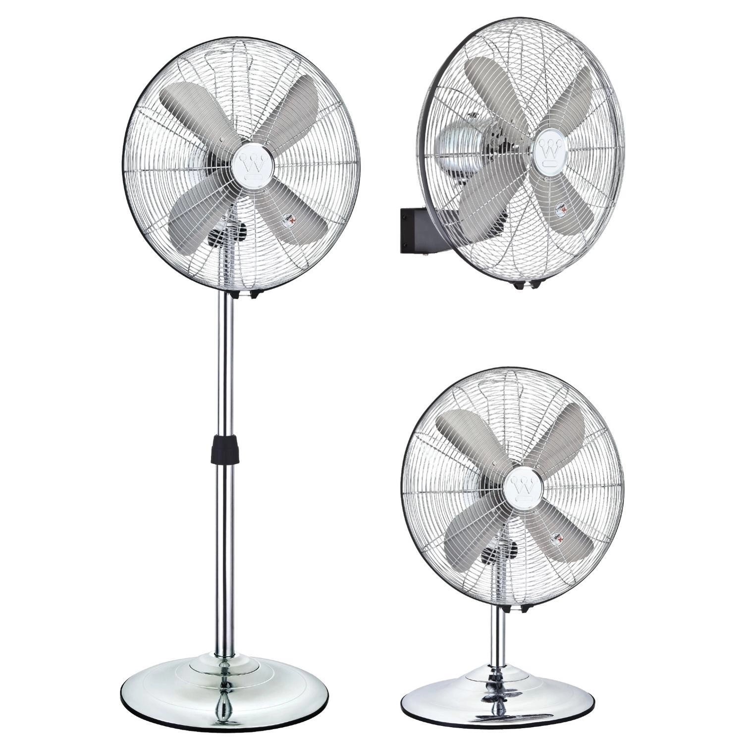 WESTINGHOUSE 3-in-1 Stand-/Tisch-/Wand- Ventilator Silver Stream