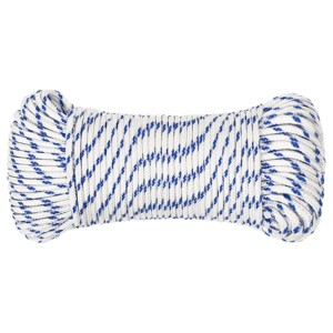 Weißes Bootsseil, 3 mm dick, 500 m lang, aus Polypropylen. Seil für Segelboot, Boot oder Yacht.