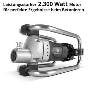 STAHLWERK BR-2300 ST Betonverdichter mit Reling-Griff, 2300 Watt, für Fundamente und Bodenplatten.
