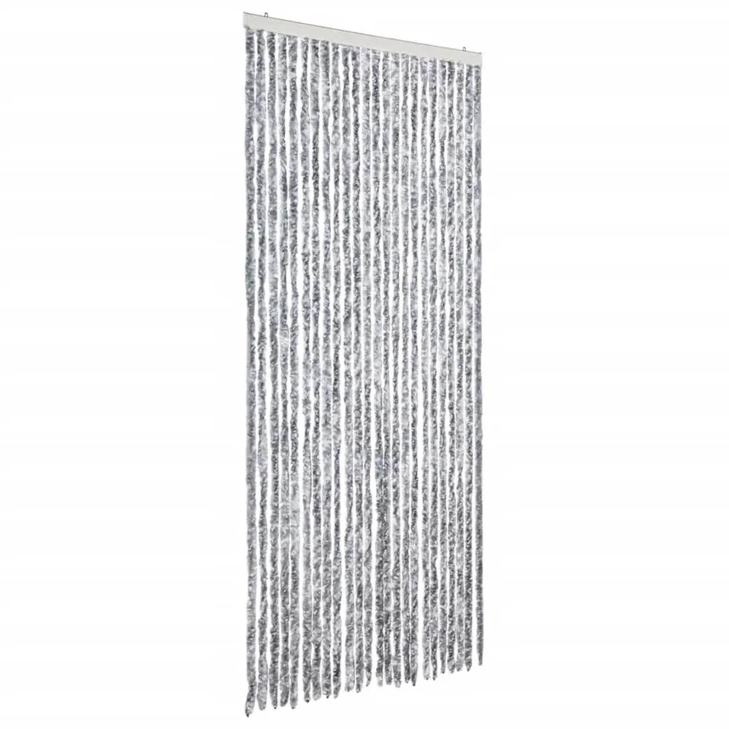 vidaXL Insektenschutz-Vorhang Weiß und Grau 100x220 cm Chenille 284281