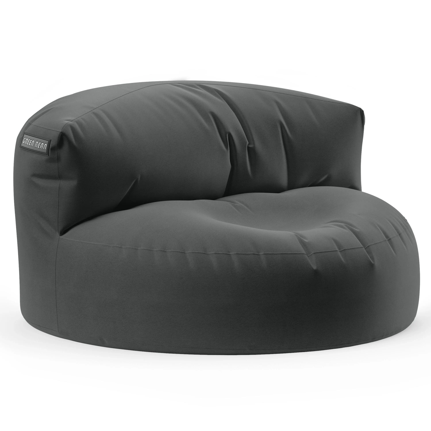 Green Bean Sitzsack-Sofa 90 x 50 x 50 cm PVC Wetterfest Dunkelgrau