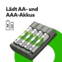 GP Akku-Ladegerät USB B441 mit 4 AA Akkus. Ladegerät für AA/AAA Batterien mit vier 2100 mAh Akkus.