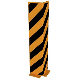 Schake Anfahrschutzwinkel, gelb-schwarz, 800 mm, zum Aufdübeln, verstärkte Kanten.