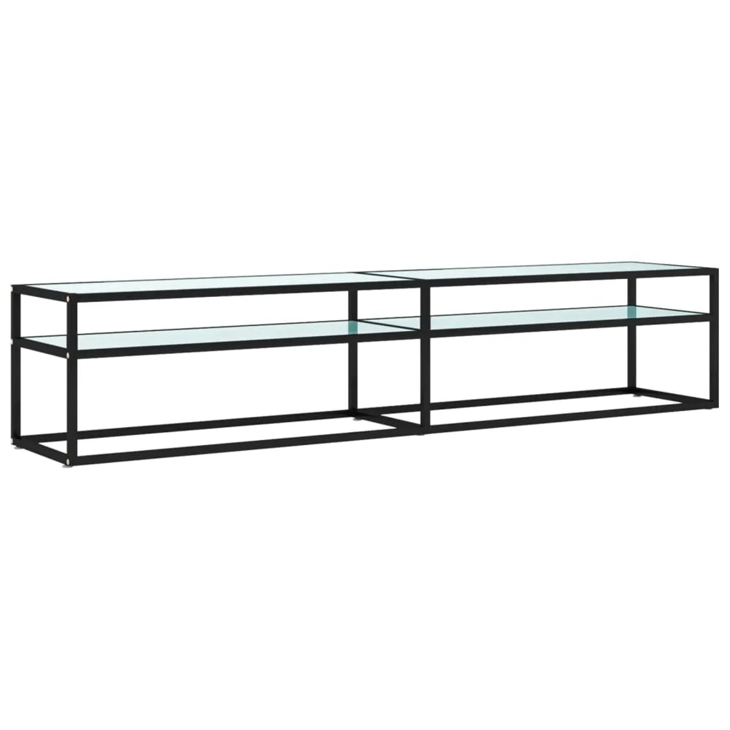 vidaXL TV-Schrank Weiß Marmor-Optik 200x40x40,5 cm Hartglas 331728