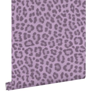 ESTAhome Tapete Leopardenmuster Violett 53 cm x 10.05 m