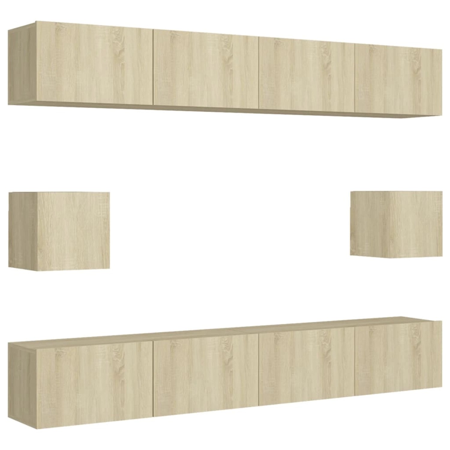VidaXL 6-tlg. TV-Schrank-Set Sonoma-Eiche Holzwerkstoff 3