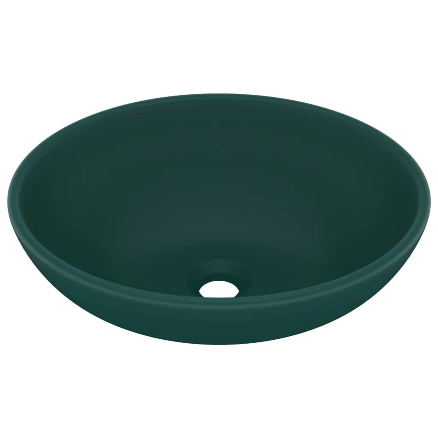 vidaXL Luxuriöses Ovales Waschbecken Matt Dunkelgrün 40x33 cm Keramik 14692 günstig online kaufen