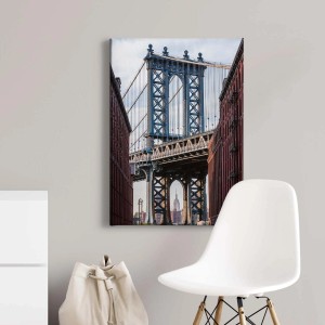 Leinwandbild Brooklyn Bridge, New York Motiv. Wanddeko für Wohnzimmer & Schlafzimmer.