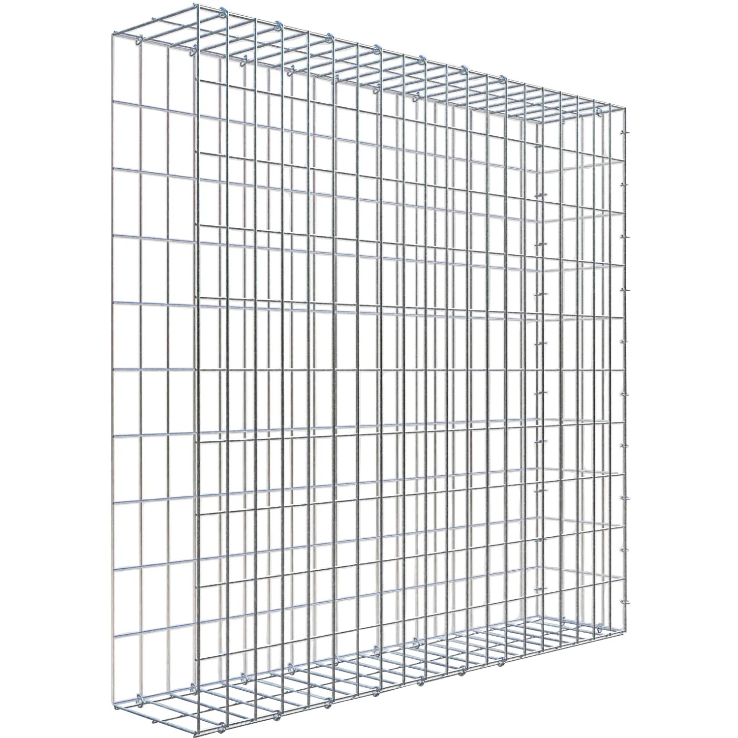 Gabiona C-Ring-Gabione-Anbaukorb Typ 2 100 x 100 x 20 cm Maschenw 5 x 10 cm