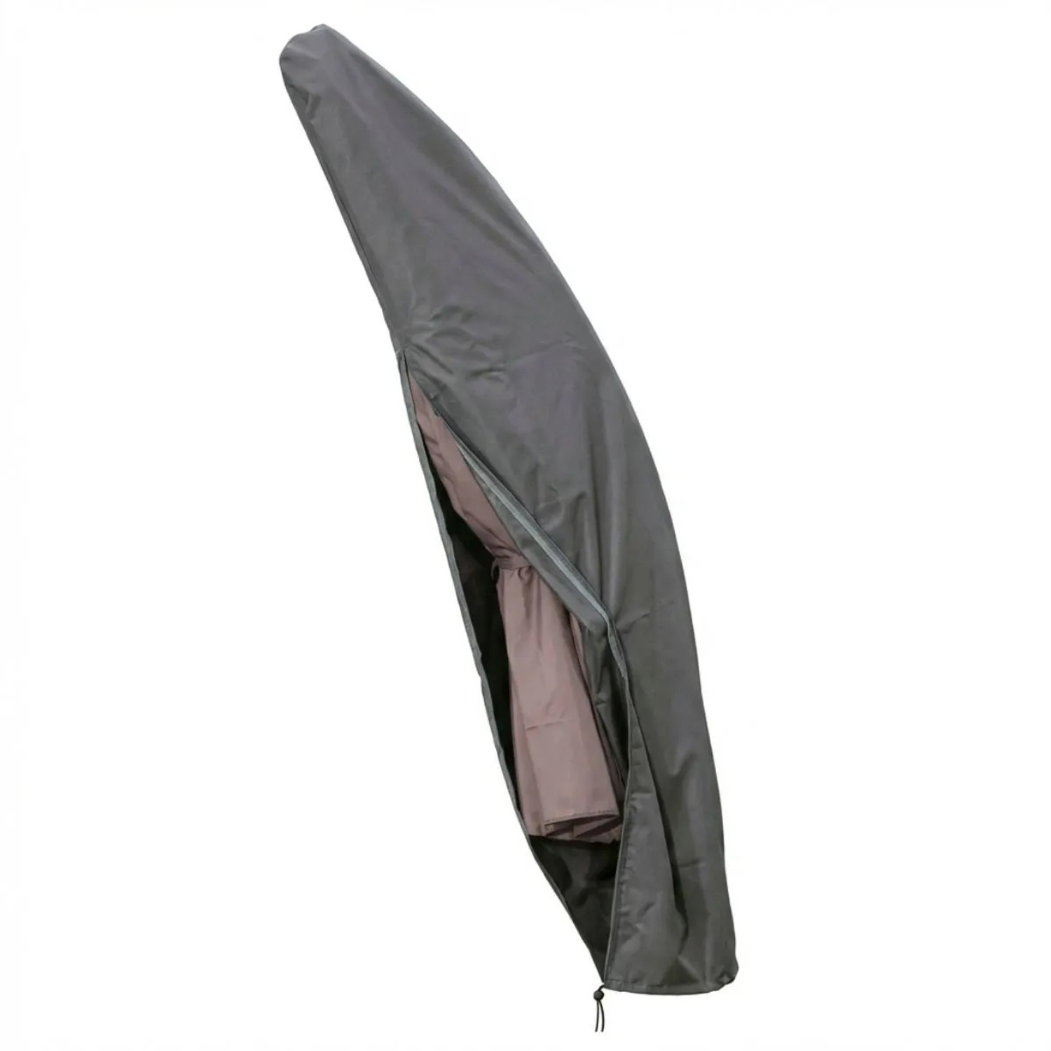 Boni-Shop SchutzhÜLle Ampelschirm 64 X 250 cm Grau Polyester Wetterfest Wasserdicht