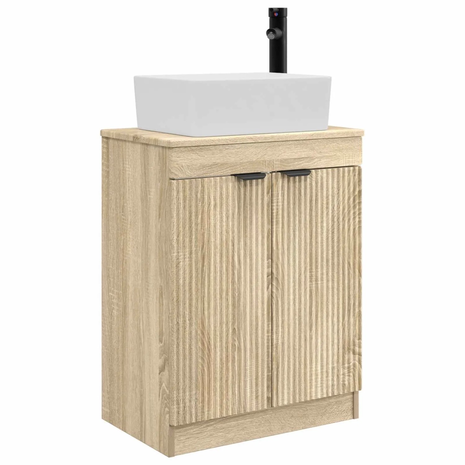 vidaXL Badezimmerschrank mit Waschbecken Sonoma-Eiche 54 x 35 x 83 cm 890160