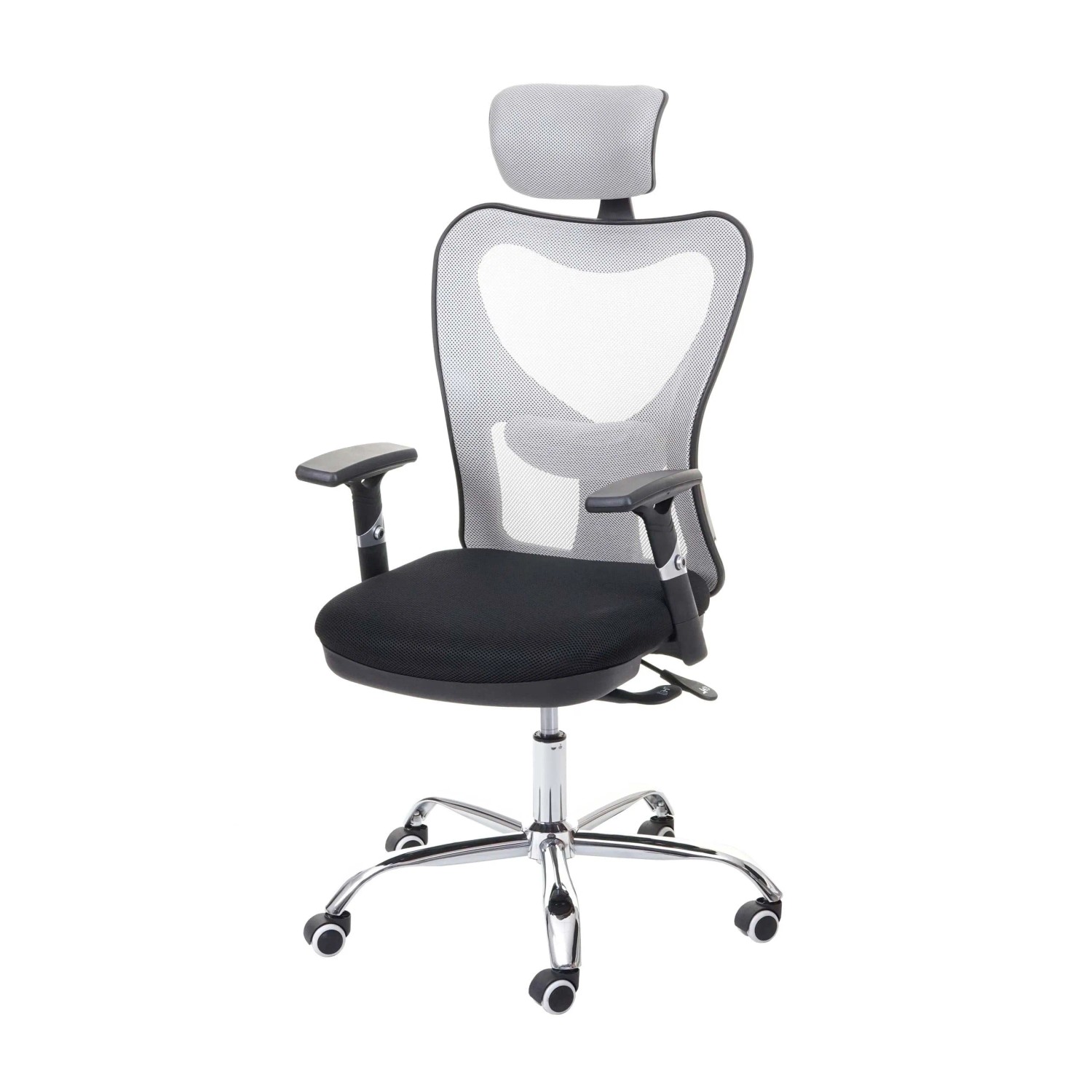 MCW Bürostuhl F13 Sliding-Funktion 150kg Belastbar Stoff/Textil Schwarz/grau