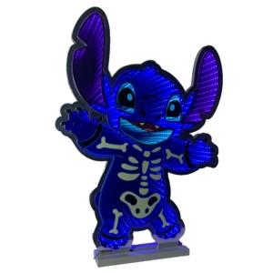 Disney Spiegellicht Stitch Halloween, 60 cm, blaue LED Deko-Figur mit Infinity-Effekt.