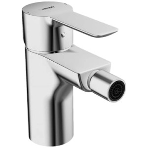 HANSA HANSALIGNA Bidetarmatur in Chrom mit Einhebelmischer und Ablaufgarnitur.