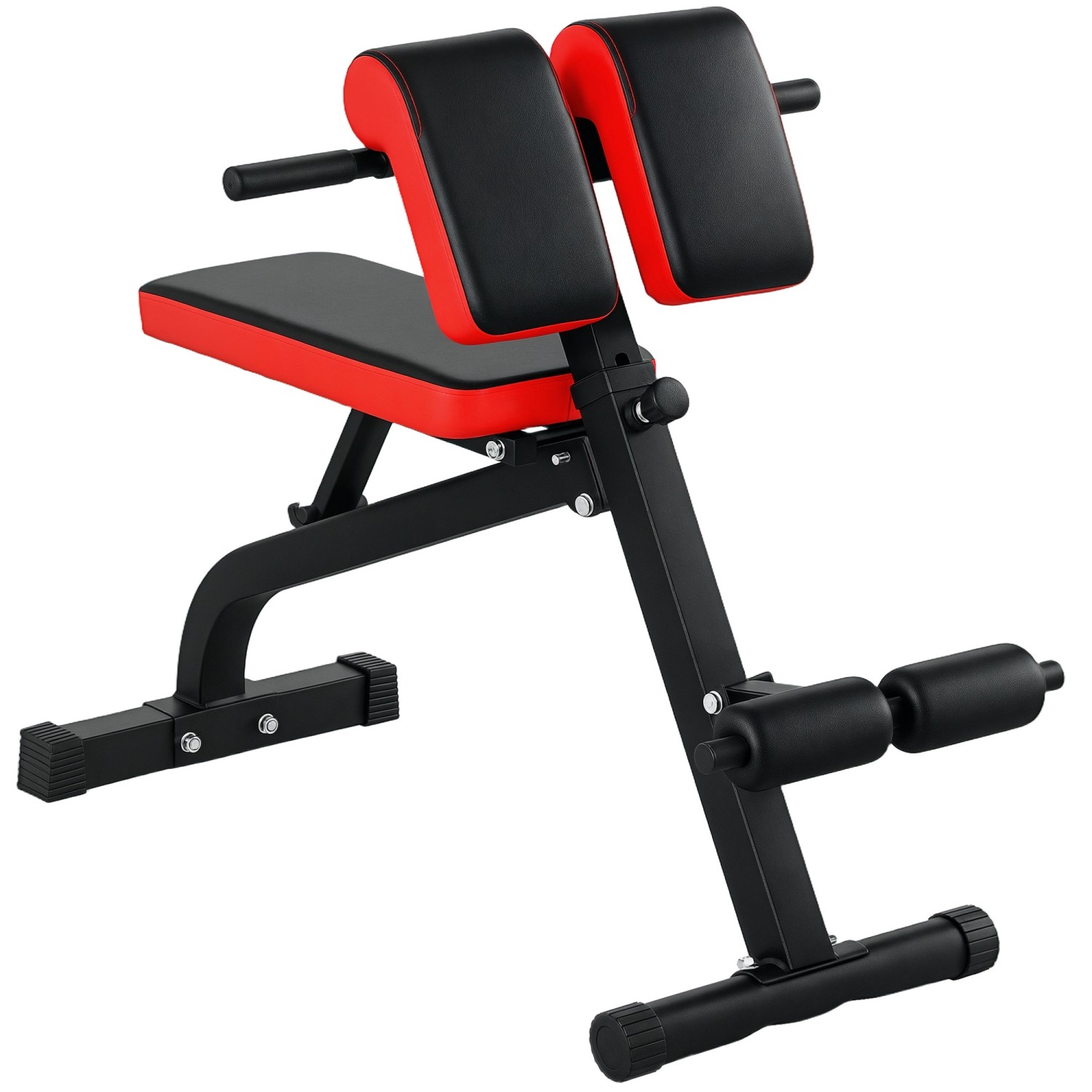 SPORTNOW Hantelbank Stahl Kunstleder Schwarz 103L x 65B x 67-98H cm