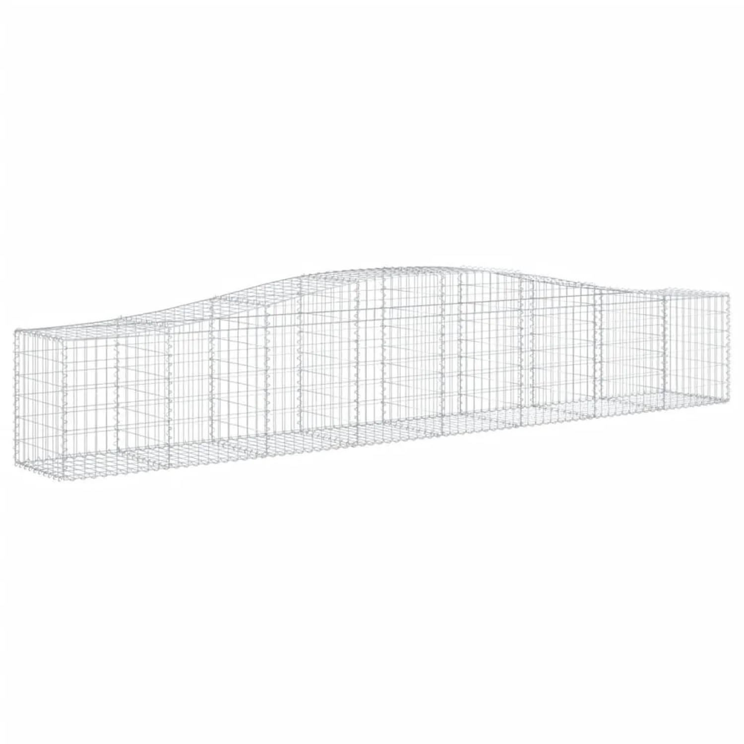 vidaXL Gabionen mit Hochbogen 6 Stk 400x50x60/80cm Verzinktes Eisen 3145934