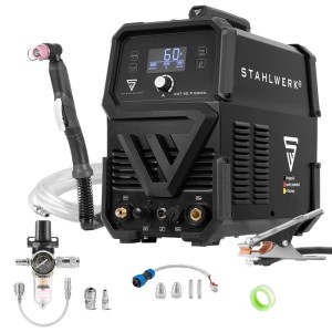 STAHLWERK Plasmaschneider CUT 60 P Digital, 60 Ampere, 20 mm Schneidleistung, mit Zubehör.