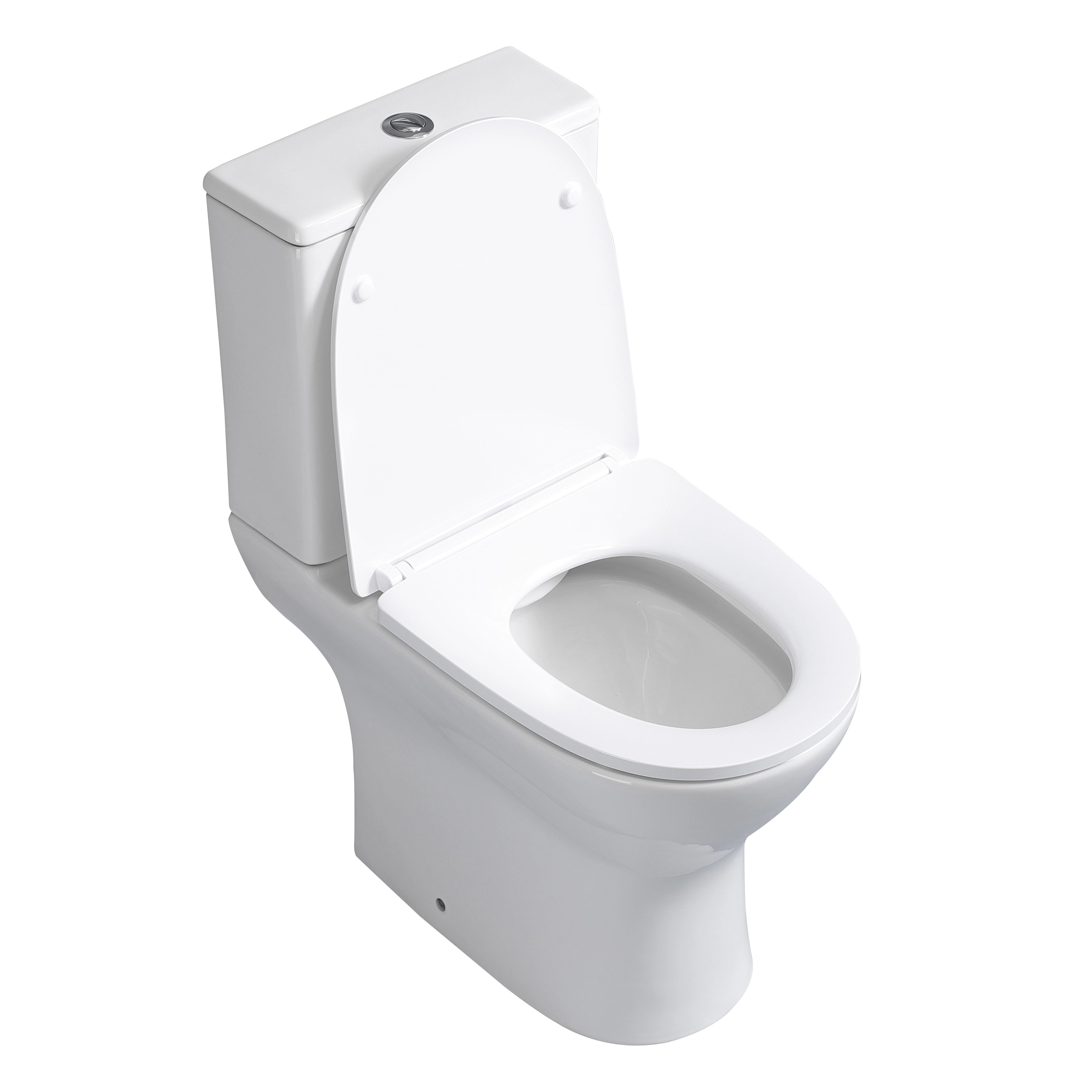 kaufen WC-Sitz Stand-WC-Set und Spülkasten inkl. spülrandlos Paros Verosan+ bei Weiß OBI