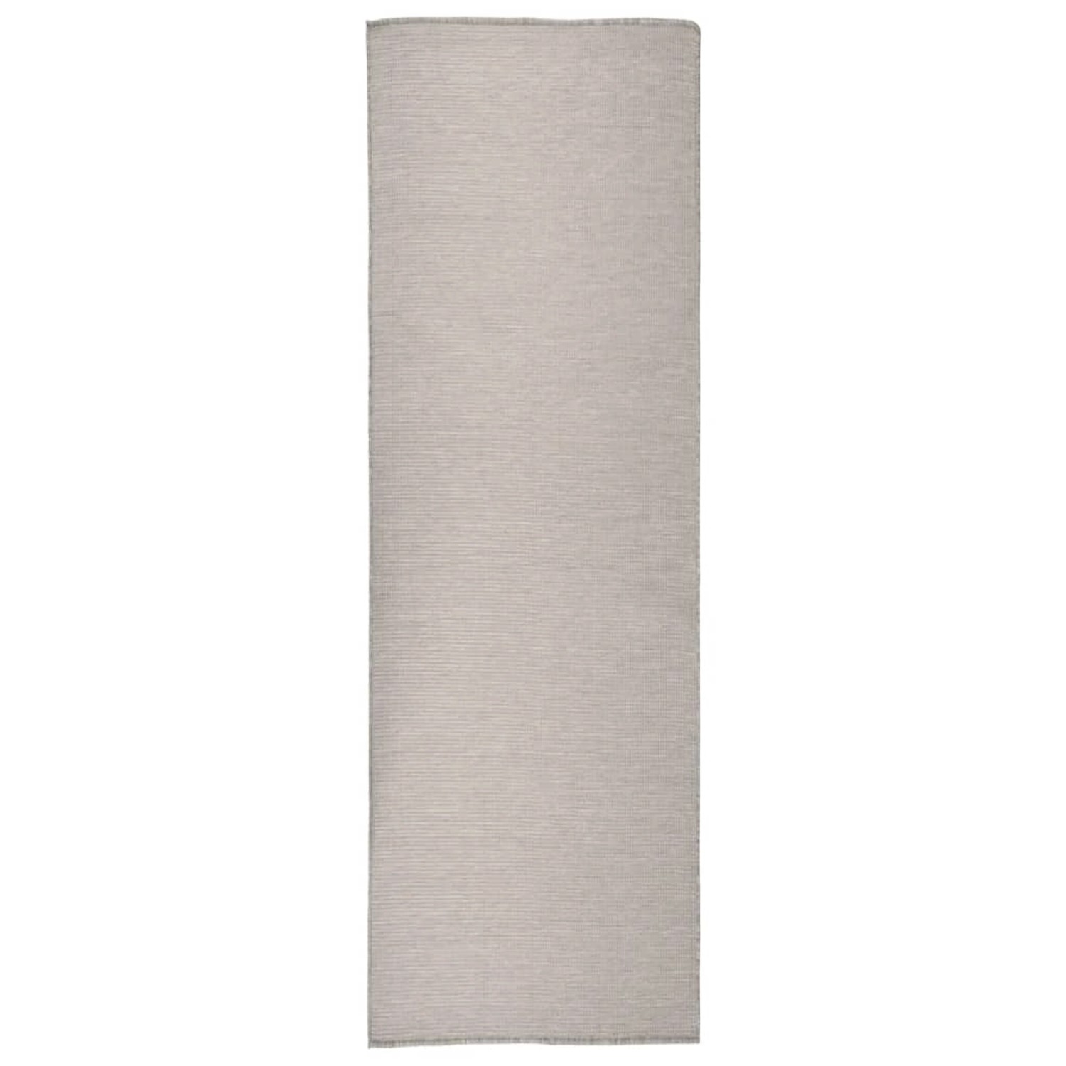vidaXL Outdoorteppich Flachgewebe 80x250 Cm Taupe 1123949 günstig online kaufen