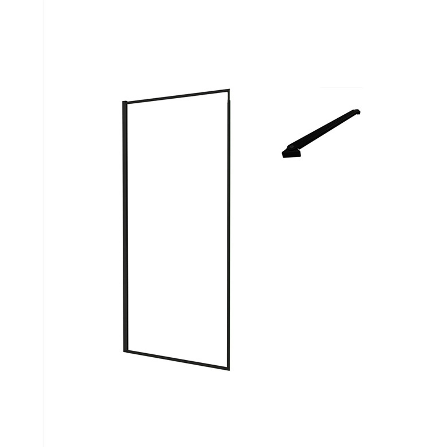 Duschparadies Walk In Dusche 100x200cm Duschabtrennung 8mm Nano Glas Seiten günstig online kaufen