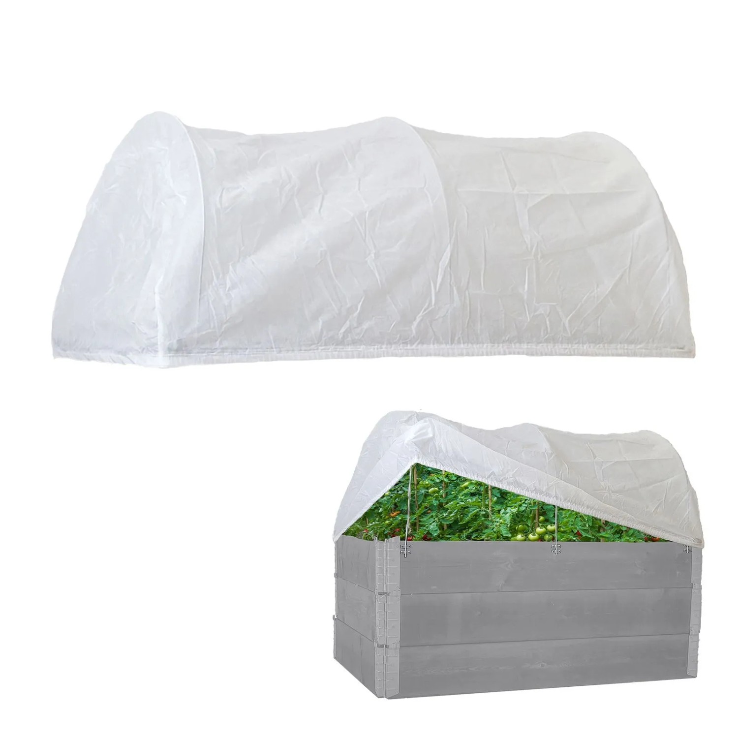 TRUTZHOLM Hochbeetabdeckung 120x80cm Bogenabdeckung Mit Vlies Frühbeetabdeckung