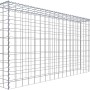 Leerer Gabiona Anbaukorb Typ 3, 100x200x30 cm, Maschenweite 10x10 cm, aus verzinktem Drahtgitter.