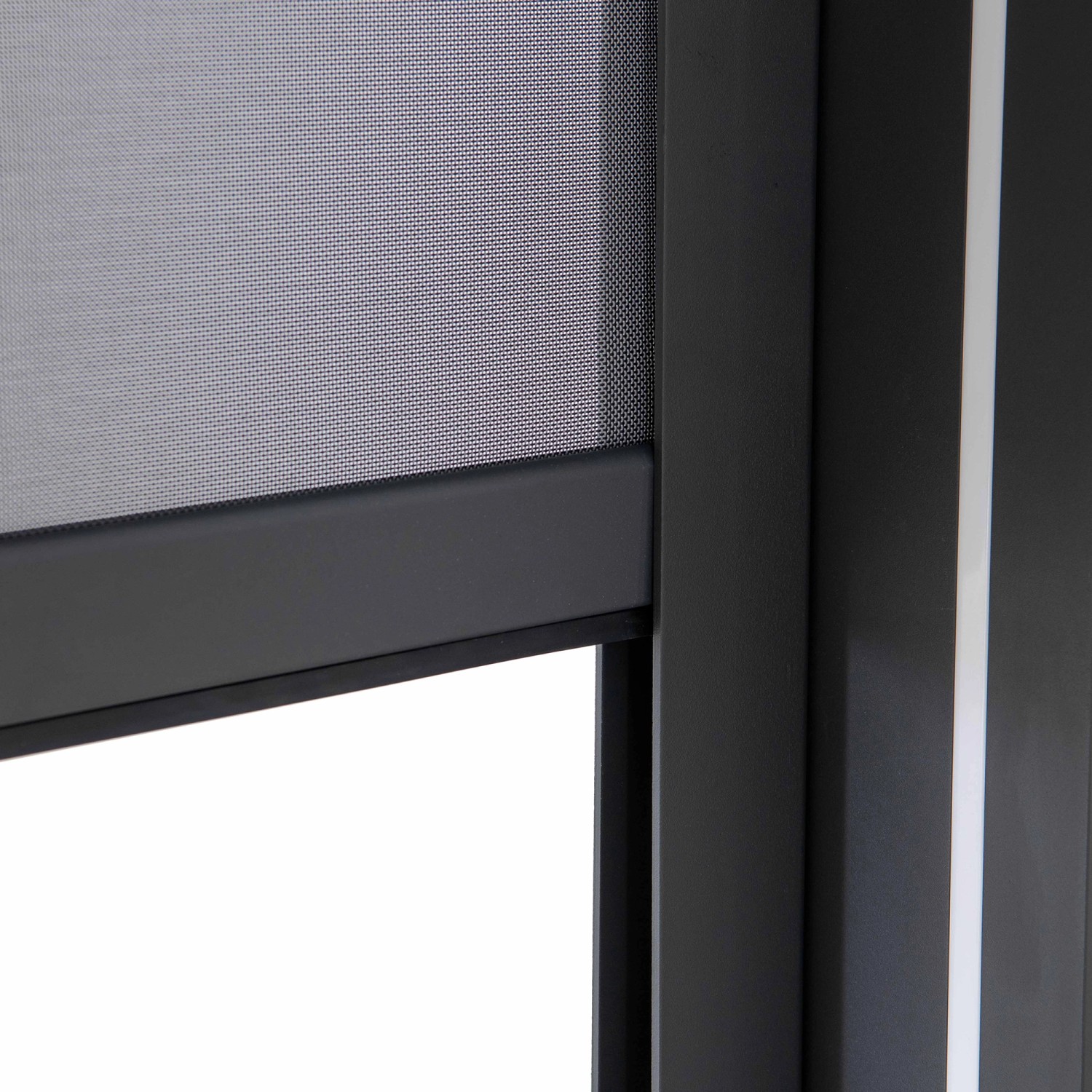 Sunjoy Rollo für Multi-Pergola Matterhorn, Detailansicht des Textilgewebes.