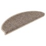 Dunkelbeige Sisal Treppenmatte, selbstklebend, 65x21x4cm. Stufenmatte für mehr Sicherheit.