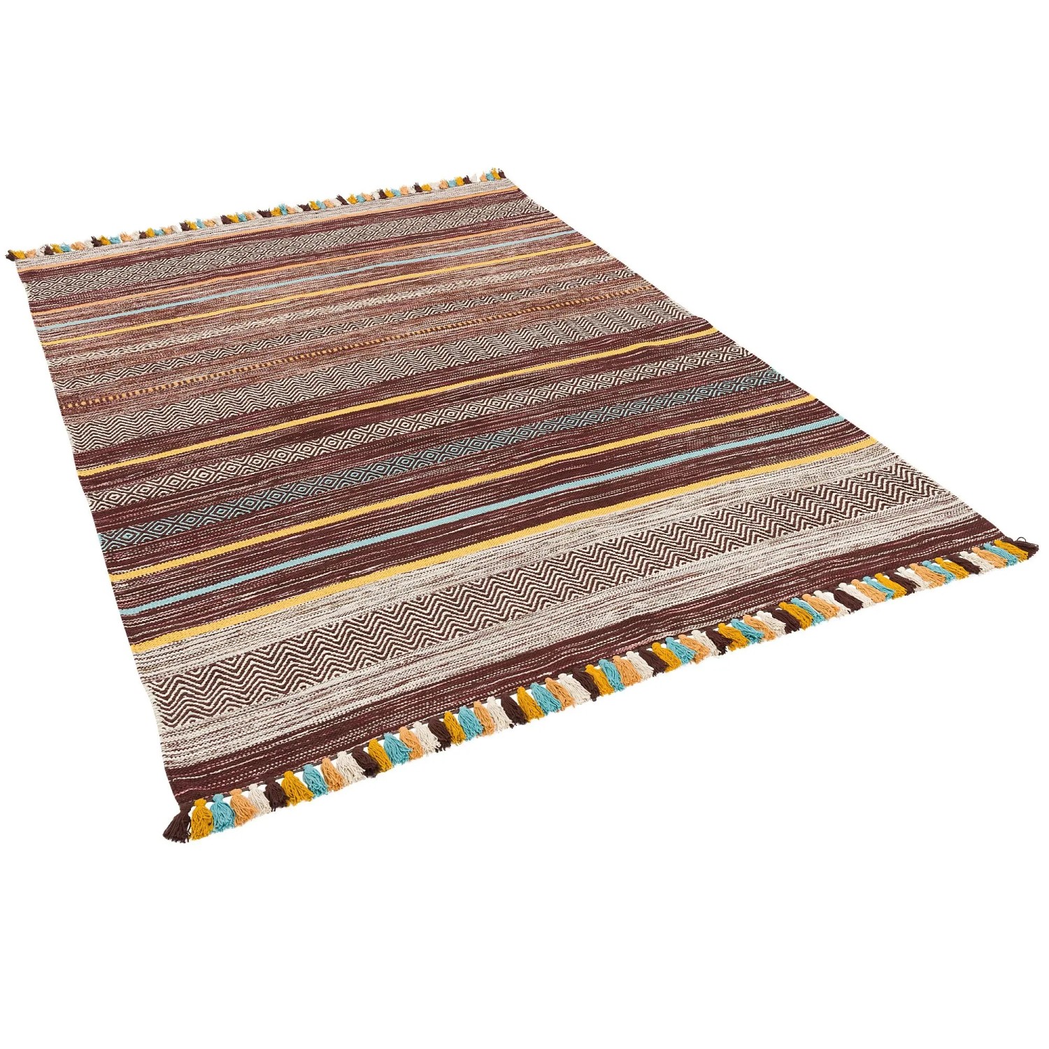 Pergamon Natur Teppich Kelim Kalleen Braun 200x300cm günstig online kaufen