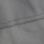 Detailaufnahme der hellgrauen Polyester-Sitzfläche des faltbaren Campinghockers Palmelo.