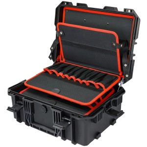 HMF 15603-02 Outdoor Werkzeugkoffer Leer Werkzeugkasten Groß 46 x 36 x 20 cm