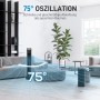 HOMCOM Turmventilator im Wohnraum mit 75° Oszillation für gleichmäßige Kühlung.