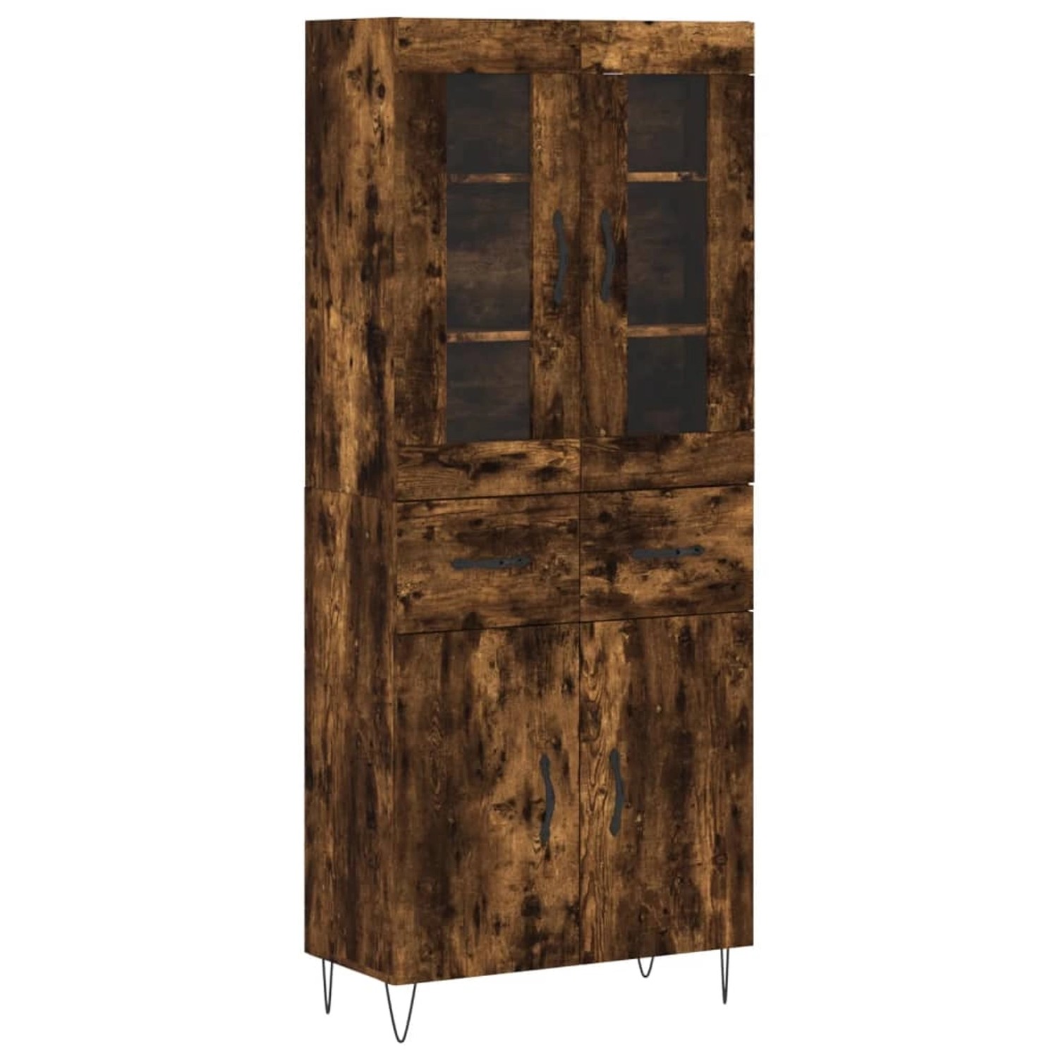 vidaXL Highboard Räuchereiche 69,5x34x180 cm Holzwerkstoff 3198566 günstig online kaufen