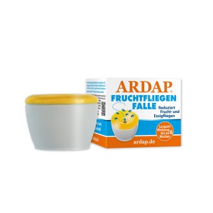 Ardap Fruchtfliegenfalle mit Lockmittel, insektizidfrei für Küche & Wohnraum.