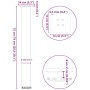 vidaXL Konsolentischbeine 4 Stk Weiß 72-74 cm Stahl 4012469_10
