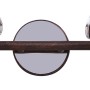 Bronzefarbiger Globo Strahler Pallo mit zwei rauchglasfarbenen Lampenschirmen.
