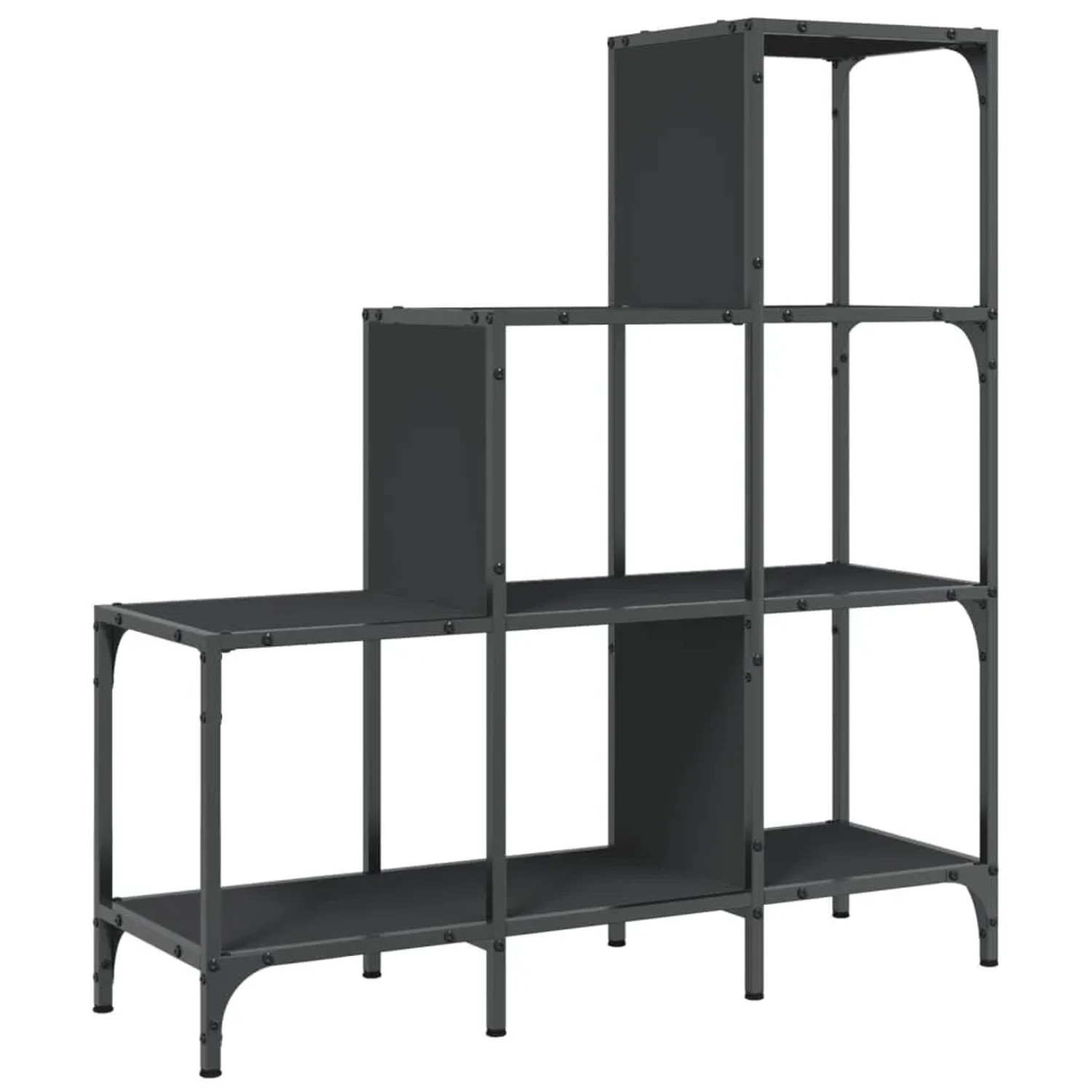 vidaXL Bücherregal Schwarz 92x30x102 cm Holzwerkstoff und Metall 845436 günstig online kaufen