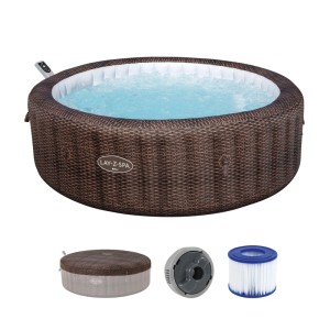 Bestway Whirlpool Bali AirJet App 7 Personen 216 cm x 71 cm Rattan