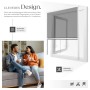Tectake Aluminium Insektenschutzrollo  Mit Bürstendichtungen Individuell Kürzbar 90 x 160 cm 5 x 90 x 160 cm Weiß_4