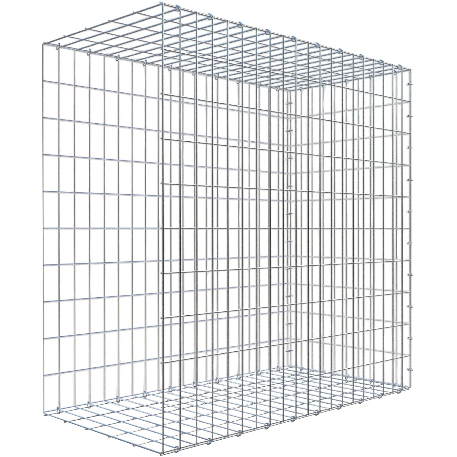 Gabiona C-Ring-Gabione-Anbaukorb Typ 2 100 x 100 x 50 cm Maschenw 5 x 10 cm