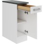 OPTIFIT Oslo214 Küchen Unterschrank, 30 cm, Weiß, mit Schublade und Einlegeboden.