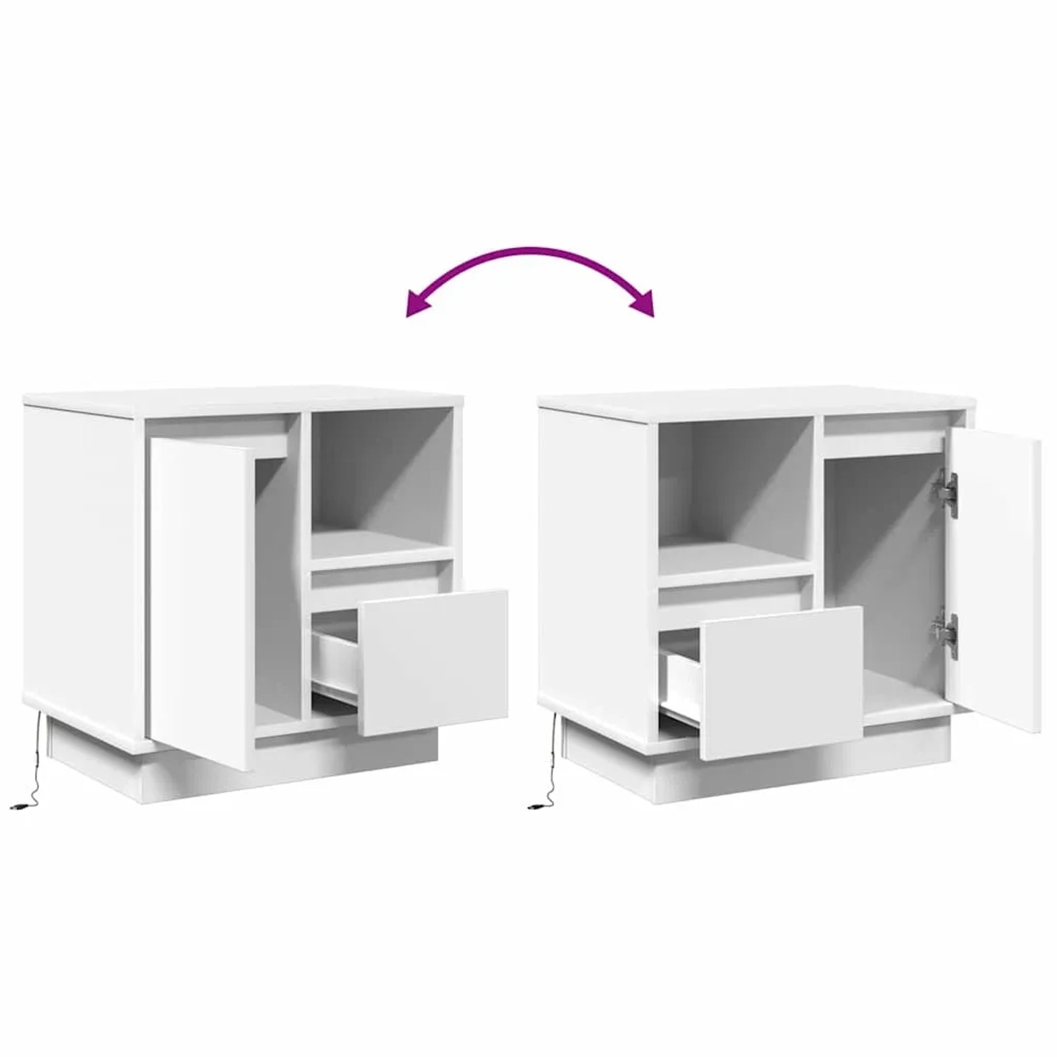 vidaXL Nachttisch mit Schubladen Weiß 50 x 34,5 x 50 cm Holzwerkstoff 869578_10