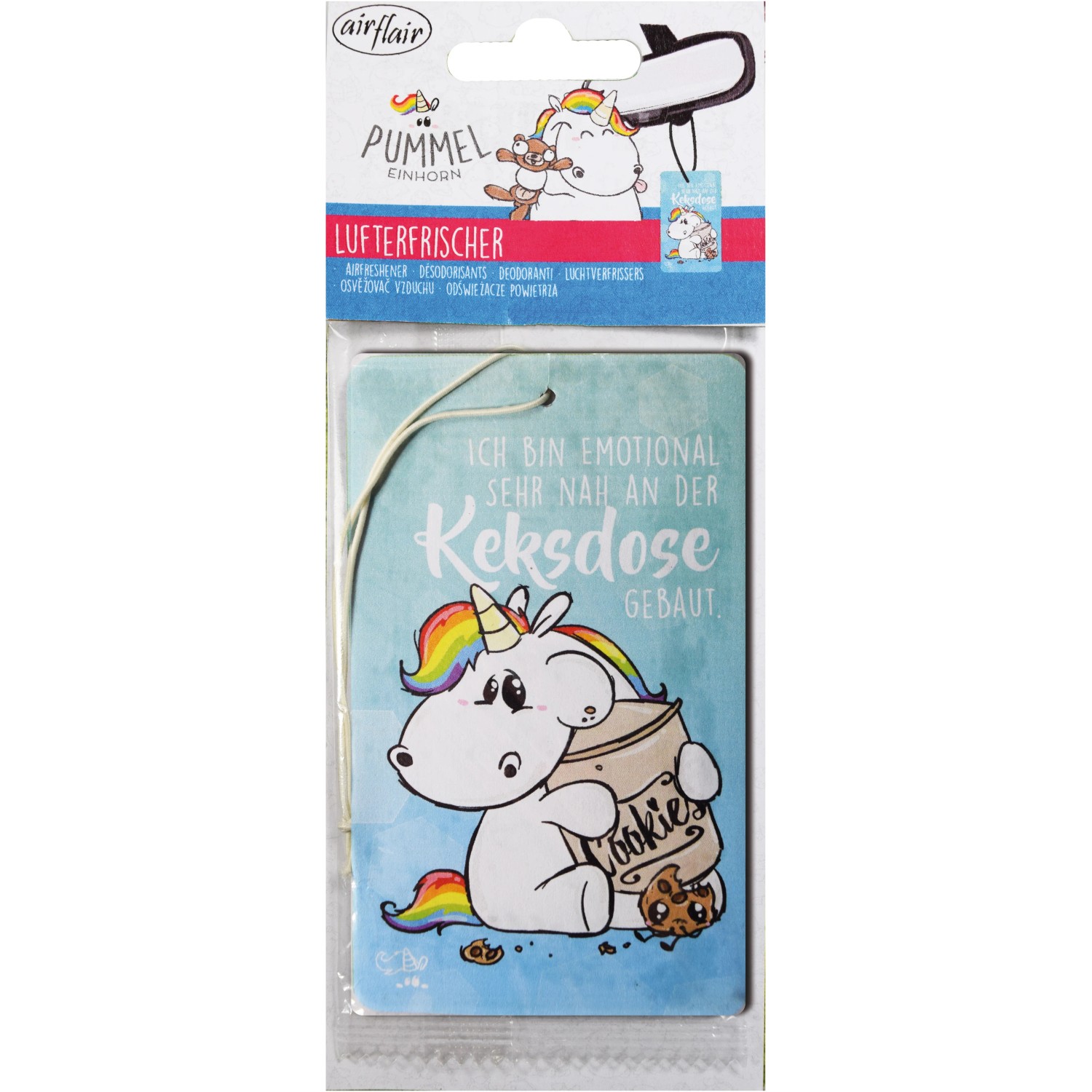 Airflair Papierlufterfrischer Pummeleinhorn Keksdose