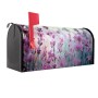 Banjado US Briefkasten in Schwarz mit Lavendel Motiv, Stahl, 48x22x16cm.