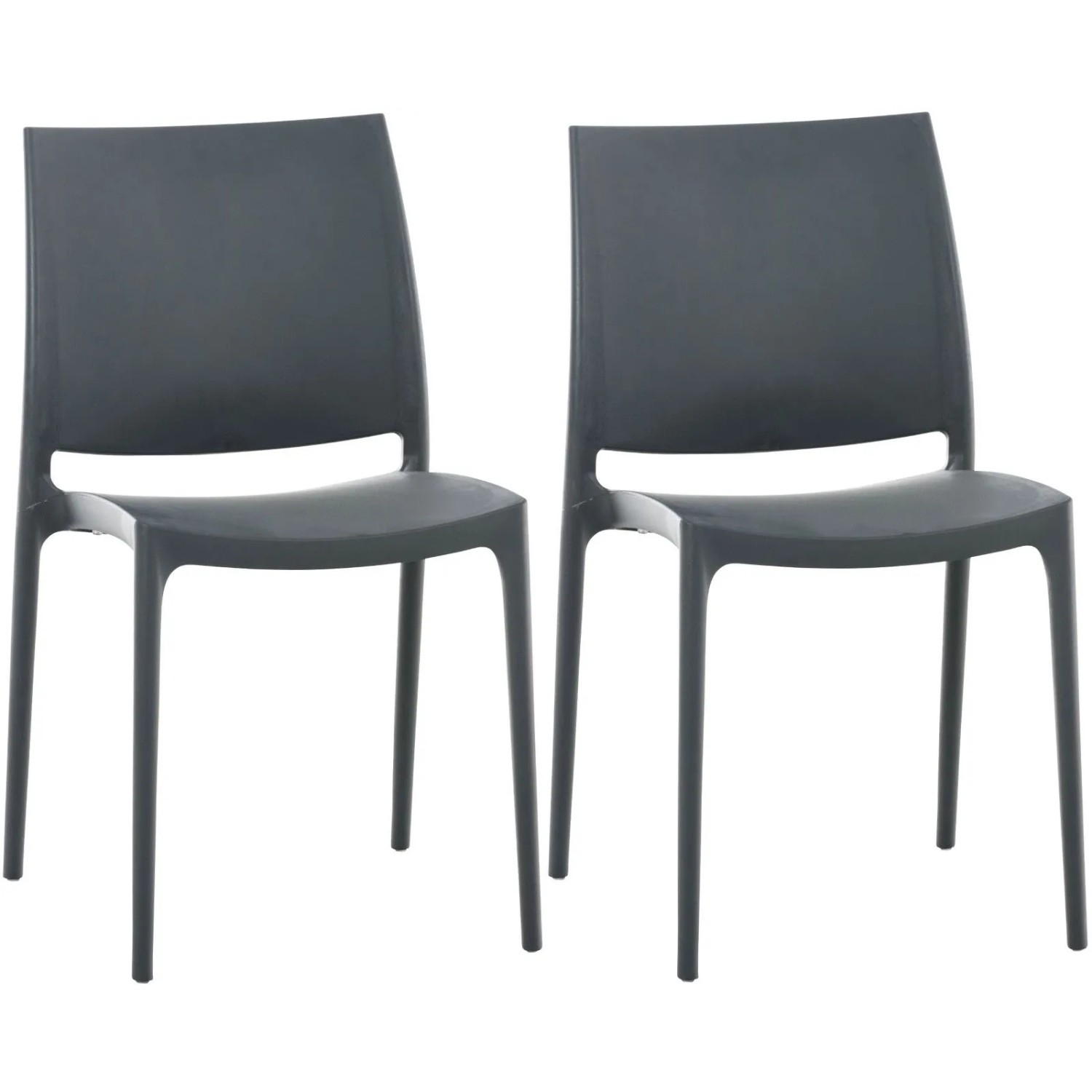 CLP 2er Set Stühle Maya Dunkelgrau